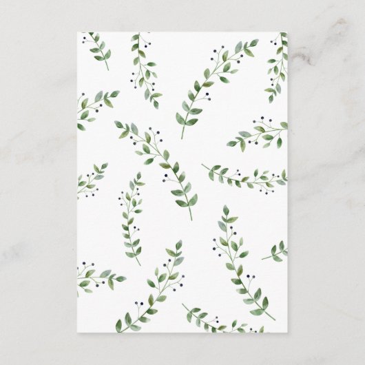 ベビー用ウッドランド緑化森林動物 エンクロージャーカード (裏面)