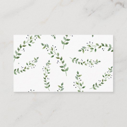 ベビー用ウッドランド緑化森林動物 エンクロージャーカード (裏面)