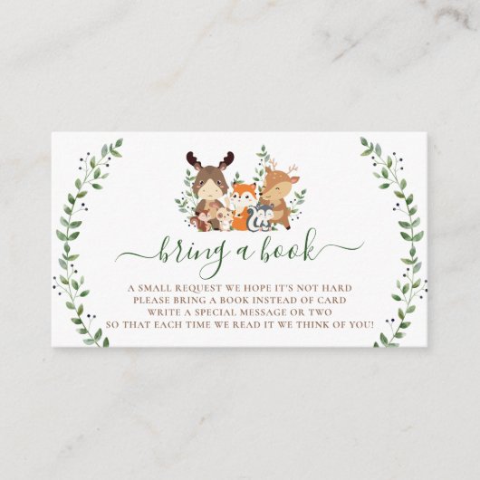 ベビー用ウッドランド緑化森林動物 エンクロージャーカード (正面)