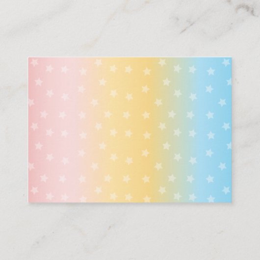 ベビー用カップケーキ又はスタッドマフィンブック エンクロージャーカード (裏面)