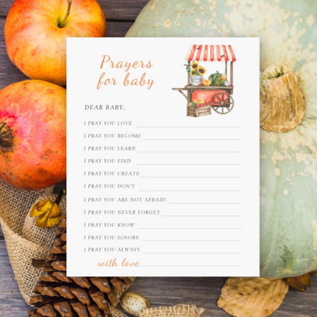 ベビー用カボチャ赤ちゃんシャワー祈りの言葉 (クリエイターアップロード済み)