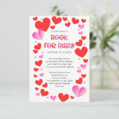 ベビー用カラフルなハートの絵本 エンクロージャーカード (スタンド正面)