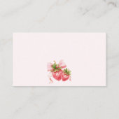 ベビー用コケットいちご赤ちゃんシャワーブック エンクロージャーカード (裏面)