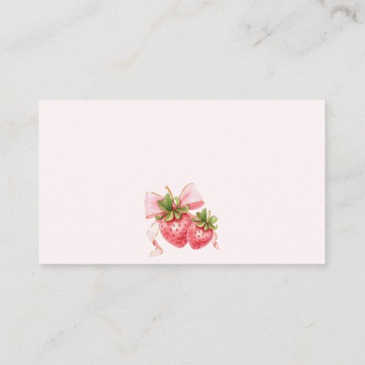 ベビー用コケットいちご赤ちゃんシャワーブック エンクロージャーカード (裏面)