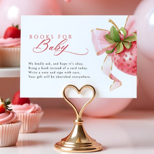ベビー用コケットいちご赤ちゃんシャワーブック エンクロージャーカード