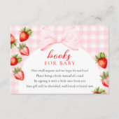 ベビー用コケットいちご赤ちゃんシャワーブック エンクロージャーカード (正面)
