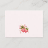 ベビー用コケットいちご赤ちゃんシャワーブック エンクロージャーカード (裏面)