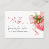 ベビー用コケットいちご赤ちゃんシャワーブック エンクロージャーカード (正面)