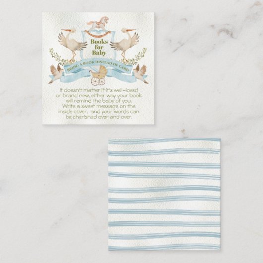 ベビー用ストーククレストウォーターカラーブック スクエア名刺 (正面/裏面)
