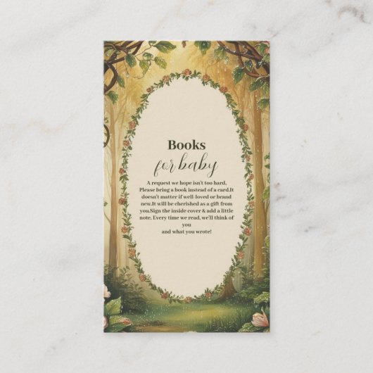 ベビー用ストーリーブックウッドランドフォレストブック エンクロージャーカード (正面)