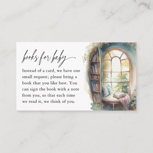 ベビー用ストーリーブックベビーシャワー エンクロージャーカード (正面)