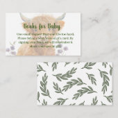 ベビー用ハイランド牛の緑の本 エンクロージャーカード (正面/裏面)