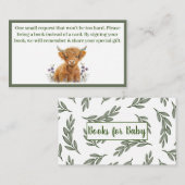 ベビー用ハイランド牛の緑の本 エンクロージャーカード (正面/裏面)