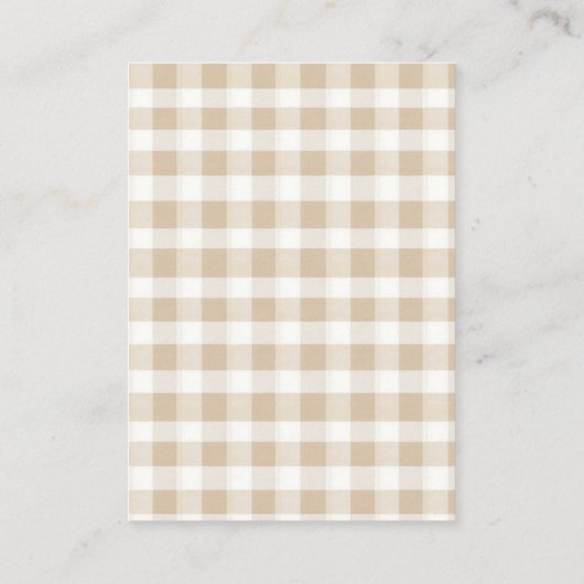 ベビー用パイベイビーシャワーブック エンクロージャーカード (裏面)