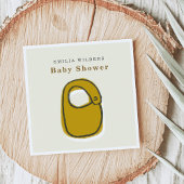 ベビー用ビブ生まれたばかりのイラストレーションベビーシャワー紙 スタンダードカクテルナプキン