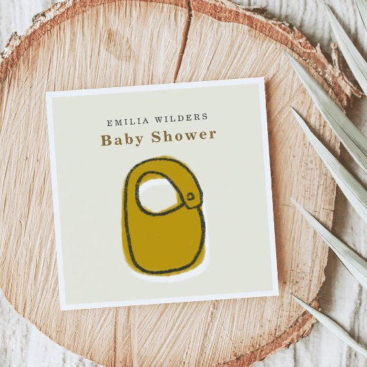 ベビー用ビブ生まれたばかりのイラストレーションベビーシャワー紙 スタンダードカクテルナプキン