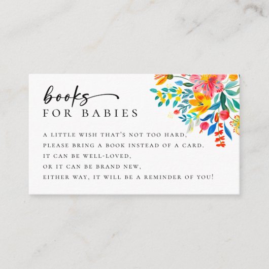 ベビー用ブックスフィエスタベビーシャワー エンクロージャーカード (正面)