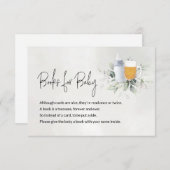 ベビー用ブックメッセージカードベビーはブルーイング・ボーイ エンクロージャーカード (正面/裏面)