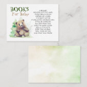 ベビー用ベビーシャワー小さなクマ本 名刺 (正面/裏面)