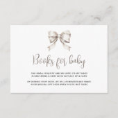 ベビー用ホワイトボウリボンヴィンテージブック エンクロージャーカード (正面)