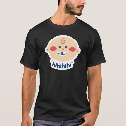 ベビー用ミニマルTシャツ | 赤ちゃんお届け中 Tシャツ (正面)