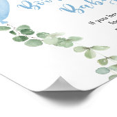 ベビー用書籍の青い風船の緑 ポスター (角)