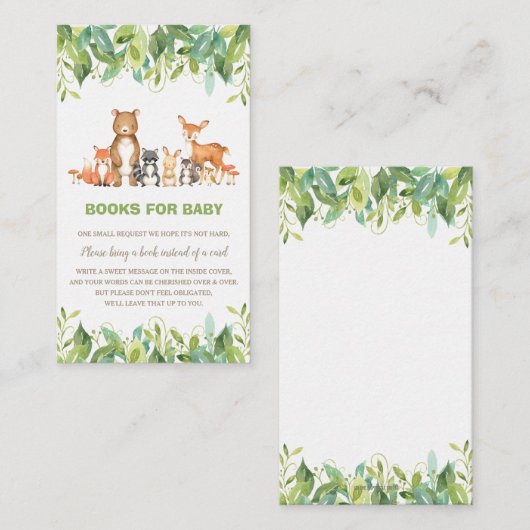 ベビー用森林本 エンクロージャーカード (正面/裏面)