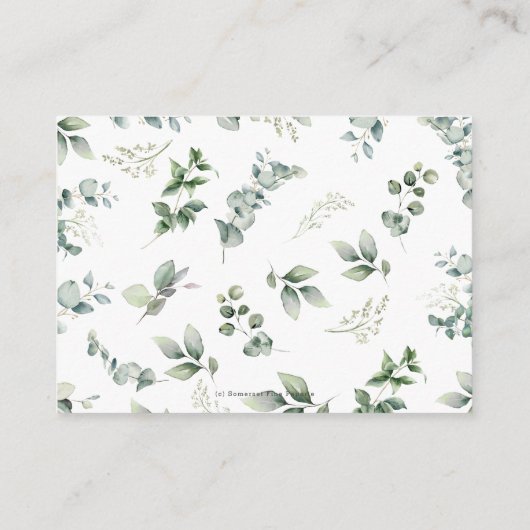 ベビー用森林緑の本 エンクロージャーカード (裏面)