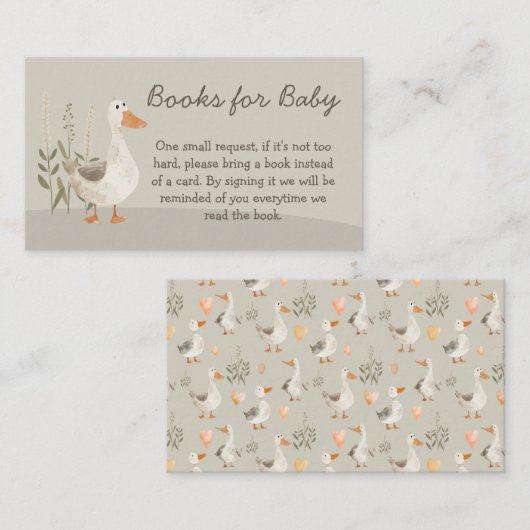 ベビー用水彩ガチョウの本 – エンクロージャカード エンクロージャーカード (正面/裏面)