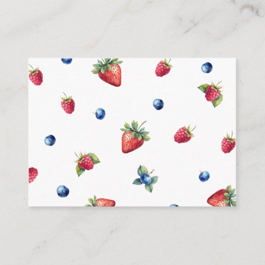 ベビー用水彩ベリースイートベビーシャワーブック エンクロージャーカード (裏面)