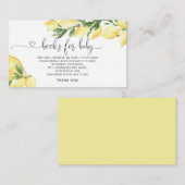ベビー用水彩レモンシトラスブック エンクロージャーカード (正面/裏面)