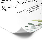 ベビー用水色ユーカリ本 ポスター (角)