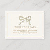 ベビー用男女兼用グリーンリボン本 エンクロージャーカード (正面)