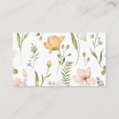 ベビー用着色野花フローラ書 エンクロージャーカード (裏面)