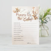 ベビー用祈りの言葉、ベビーシャワーゲームかわいいクマ 招待状 (スタンド正面)