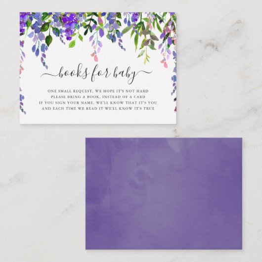 ベビー用紫外線水彩フローラ書籍 エンクロージャーカード (正面/裏面)