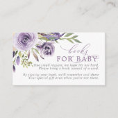 ベビー用紫色バラの花ブック 封入カード エンクロージャーカード (正面)