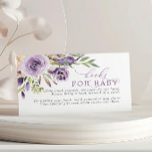ベビー用紫色バラの花ブック 封入カード エンクロージャーカード
