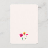 ベビー用開花カラフルフローラ図書におけるベビー エンクロージャーカード (裏面)