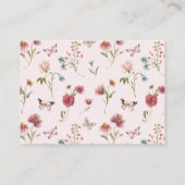 ベビー用開花ワイルドフラワーブックのベビー エンクロージャーカード (裏面)