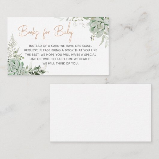 ベビー用開花多汁乳房シャワー本のベビー エンクロージャーカード (正面/裏面)