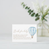 ベビー用青熱気球ベビーシャワーブック エンクロージャーカード (スタンド正面)