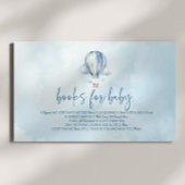 ベビー用青熱気球ベビーシャワーブック エンクロージャーカード