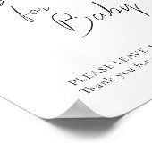 ベビー用青熱気球ベビーシャワーブック ポスター (角)