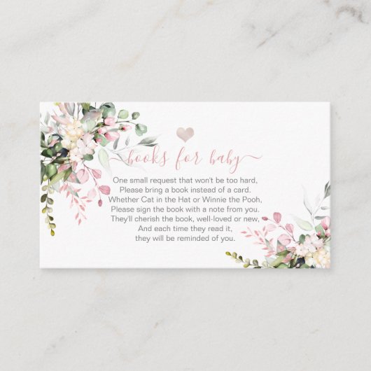 ベビー用 ワコール ブラッシュ ピンク ユーカリの本 エンクロージャーカード (正面)