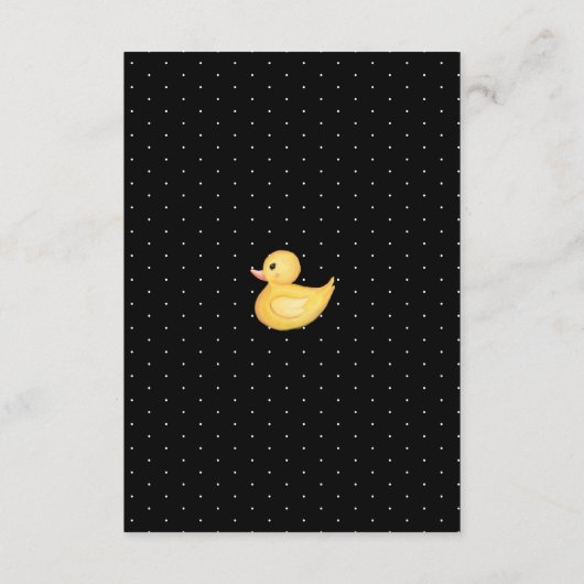 ベビー用Rub-A-Dub-Dubイエローゴムダッキー(アヒルちゃん)書 エンクロージャーカード (裏面)
