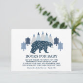 ベビー男の赤ちゃんベア挿入カードの本 招待状 (スタンド正面)