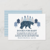 ベビー男の赤ちゃんベア挿入カードの本 招待状 (正面/裏面)