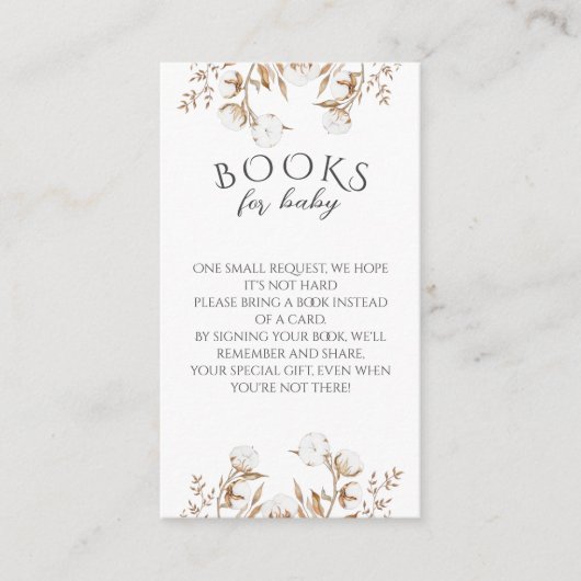 ベビー男女兼用の赤ちゃんシャワー用の冬の本 エンクロージャーカード (正面)