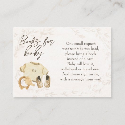 ベビー男女兼用の赤ちゃん服の本 エンクロージャーカード (正面)